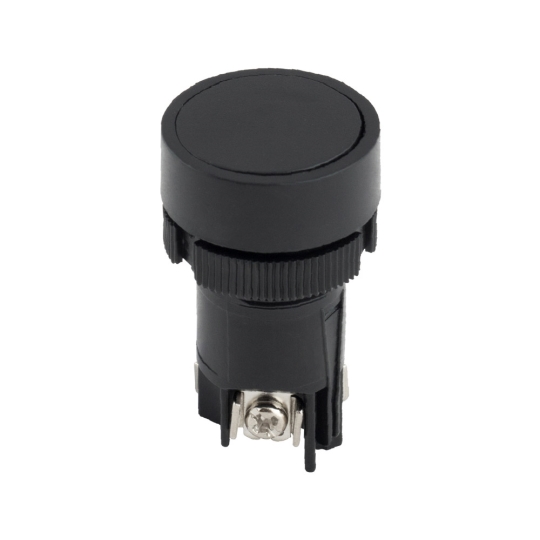 p0810130 Кнопка пластикова без фіксації e.mb.ea125 чорна 1NO+1NC Enext