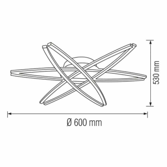 Люстра LED 35W, 4000K, хром, AVALON Horoz