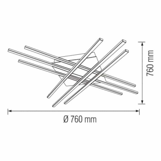 Люстра LED 45W, 4000K, хром, GLORY Horoz