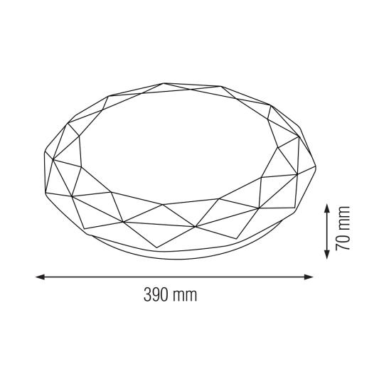 Світильник LED 36W, 6400K, круг EPSILON-36 Horoz