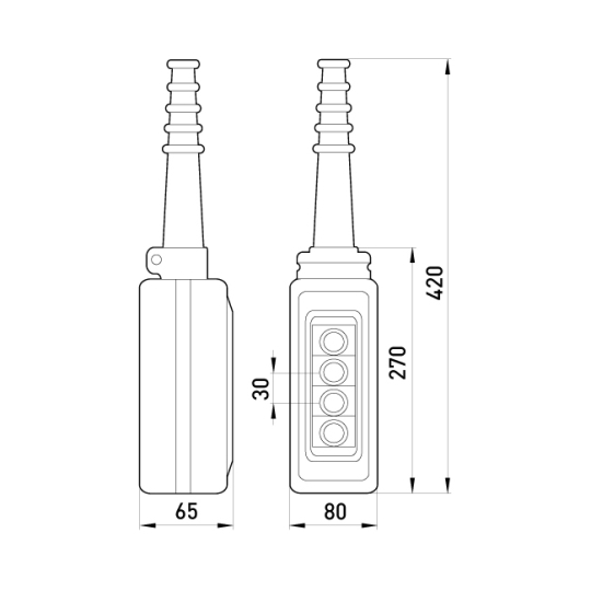 s007009 Тельферний пост e.cs.stand.xac.a.481, чотирикнопковий Enext