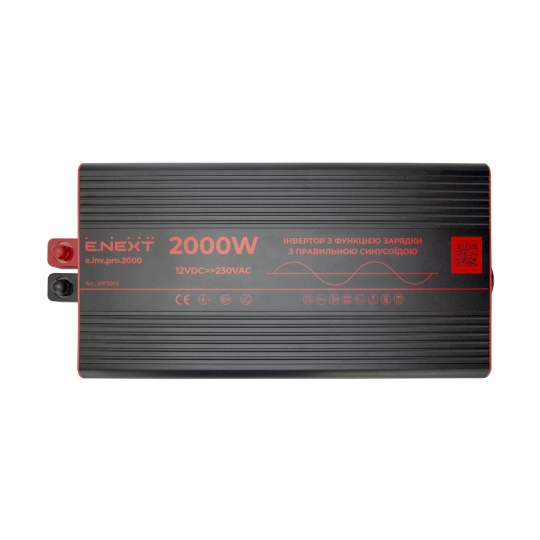 s073003 Інвертор з функцією зарядки e.inv.pro.2000 12/220В 2000Вт, чистий синус Enext