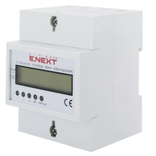 Лічильник трифазний електронний на DIN-рейку, 10(100)A, e.control.w05 Enext