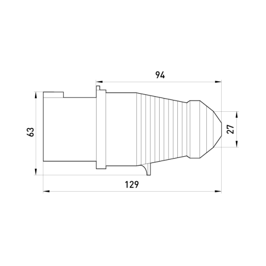 p011007 Силова вилка переносна 5р, 16А, IP44, e.plug.pro.5.16, E.Next