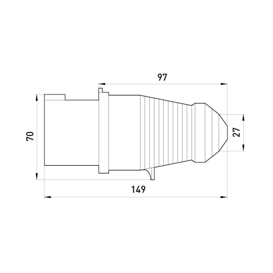p011008 Силова вилка переносна 5р, 32А, IP44, e.plug.pro.5.32, E.Next