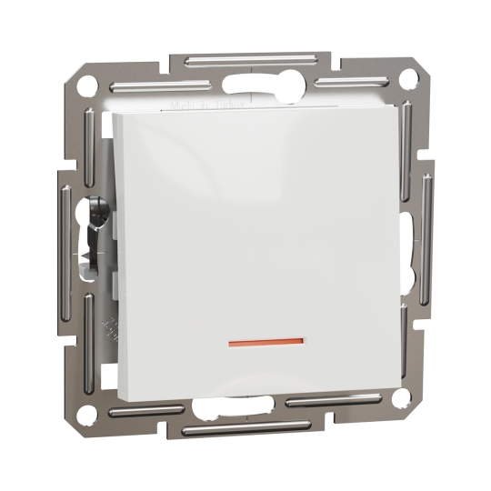 EPH1570121 Вимикач 1кл. прохідний з підсвіткою, білий, ASFORA, Schneider Electric