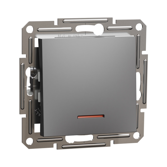 EPH1400171 Вимикач 1кл. з підсвіткою, антрацит, ASFORA, Schneider Electric