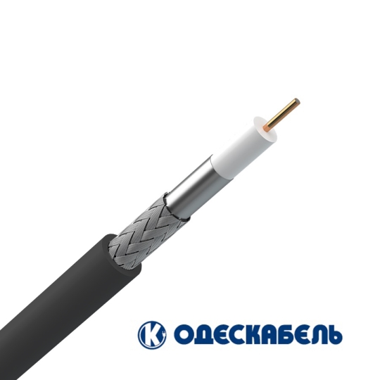 Кабель коаксіальний зовнішній F660BV, мідь, екранований, чорний, Одескабель