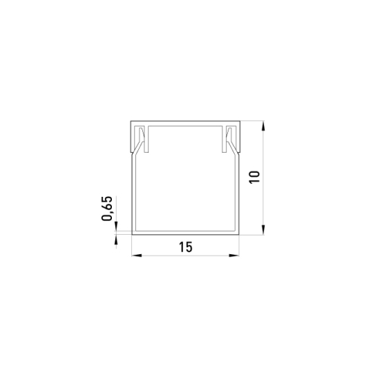 s033002 Короб пластиковий 15х10мм, 2м, білий, е.trunking.stand.15.10, E.Next (ціна за 1м)