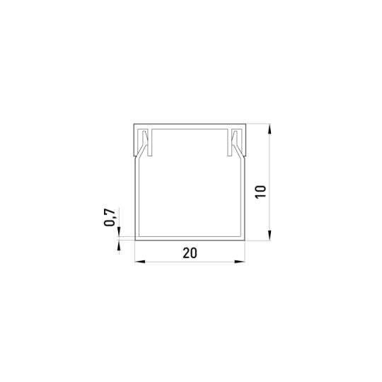 s033004 Короб пластиковий 20х10мм, 2м, білий, е.trunking.stand.20.10, E.Next (ціна за 1м)