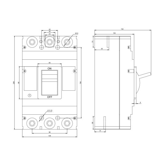 FMC43U0225 Силовий автоматичний вимикач 3p, 225А, FMC4, Promfactor