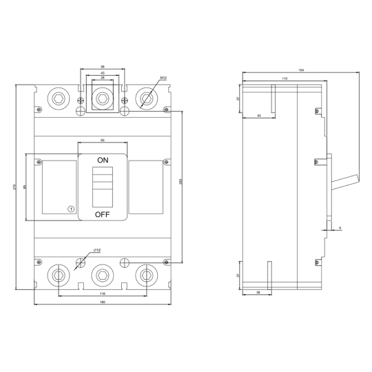 FMC53U0630 Силовий автоматичний вимикач 3p, 630А, FMC5, Promfactor