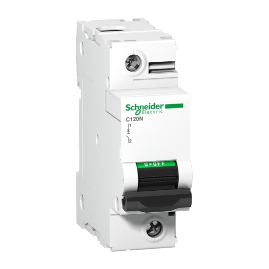 A9N18359 Автоматичний вимикач Acti9 C120N, 1P, 125A, C, 10kA, Schneider Electric