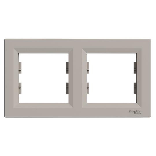 EPH5800269 Рамка двомісна горизонтальна, бронза, ASFORA, Schneider Electric