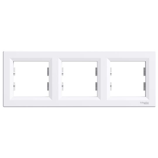 EPH5800321 Рамка тримісна горизонтальна, біла, ASFORA, Schneider Electric