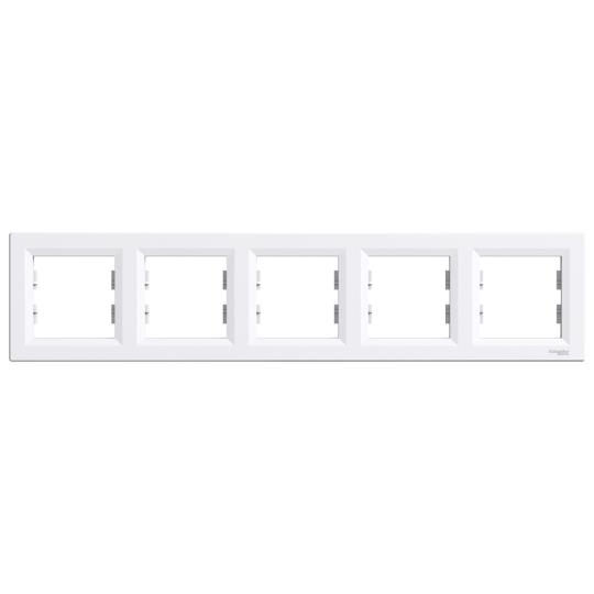 EPH5800521 Рамка п'ятимісна горизонтальна, біла, ASFORA, Schneider Electric