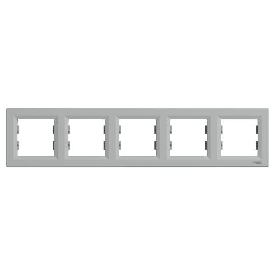 EPH5800561 Рамка п'ятимісна горизонтальна, алюміній, ASFORA, Schneider Electric