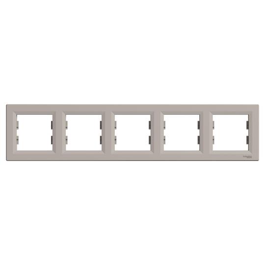 EPH5800569 Рамка п'ятимісна горизонтальна, бронза, ASFORA, Schneider Electric