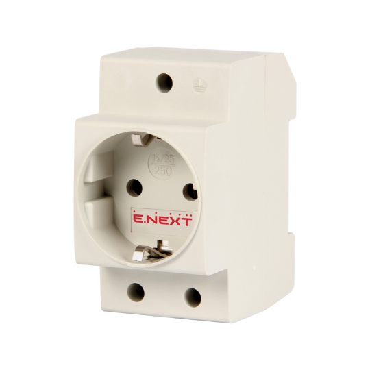 s004002 Розетка на DIN-рейку в щиток e.socket.pro.din.tms, 230B, з з/к, E.Next