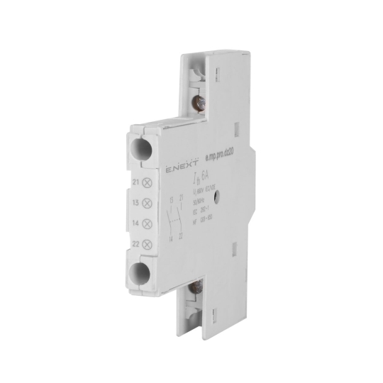 p004030 Блок контактів боковий до АЗД 40-80А, 2NO, e.mp.pro.dz20, E.Next
