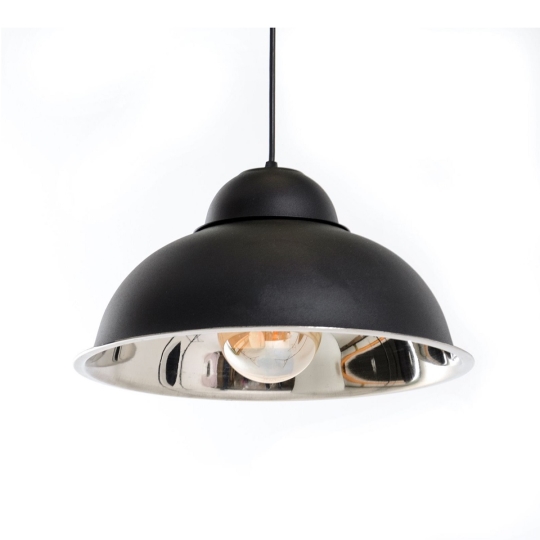 Підвісний світильник 1xE27 чорний/сталь Bell P360 Black/Steel Atmolight