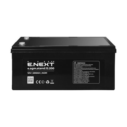 s072012 Акумуляторна батарея e.agm.stand.12.200 12В, 200Аг, AGM Enext