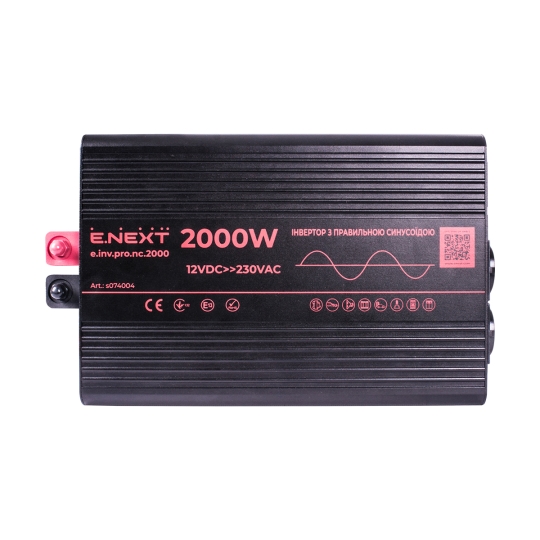 s074004 Інвертор e.inv.pro.nc.2000 12/220В 2000Вт, чистий синус Enext