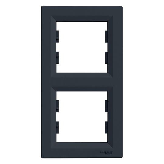EPH5810271 Рамка двомісна вертикальна, антрацит, ASFORA, Schneider Electric