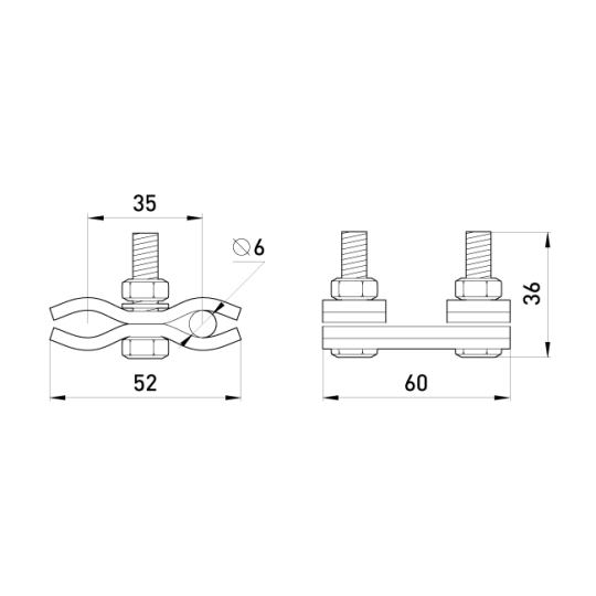 p052004 Затискач плашковий 50-95мм²/9.1-12мм, e.clamp.ps.2.1, E.Next
