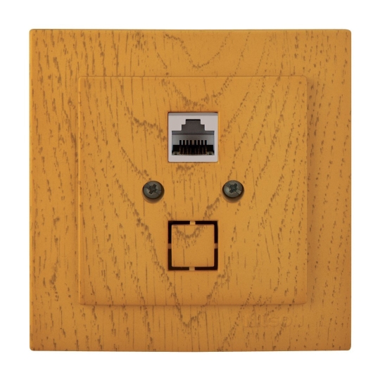 24251044 Розетка комп'ютерна RJ45, Cat.5E, дуб, Touran, Nilson