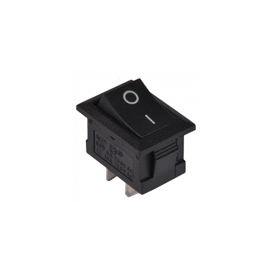 A0140040050 Перемикач 1кл прямокутний, чорний, KCD1-101 B/B, Аско