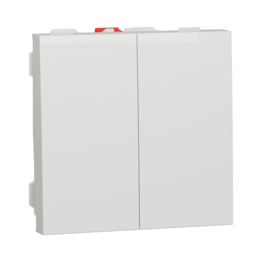 NU321118 Вимикач 2кл., 2 модулі, білий, New Unica, Schneider Electric