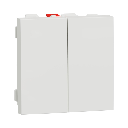 NU321318 Вимикач 2кл. прохідний, 2 модулі, білий, New Unica, Schneider Electric