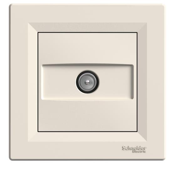 EPH3200123 Розетка TV кінцева 1 дБ, кремова, з рамкою, ASFORA, Schneider Electric