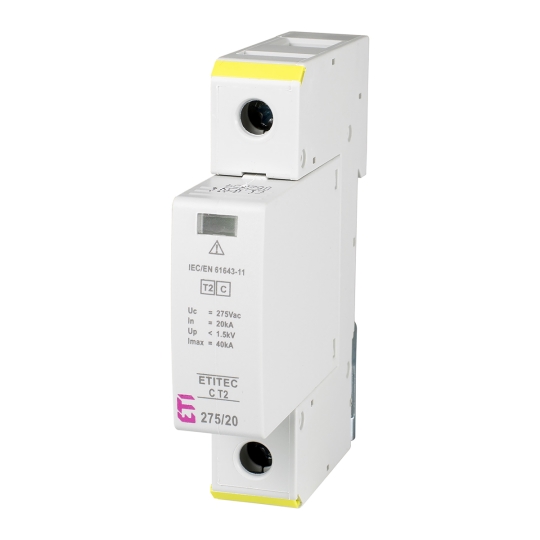 2440393 Обмежувач перенапруги ETITEC C T2 275/20 1+0, 1P, клас C, ETI