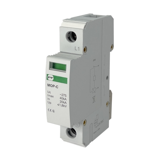 MOP1-C275/20 Обмежувач перенапруги MOP1-C, 1P, клас C, Promfactor