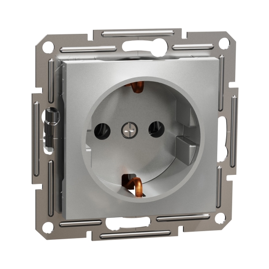 EPH2900161 Розетка з з.к., алюміній, ASFORA, Schneider Electric