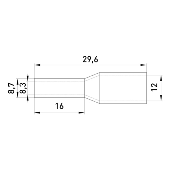 s3036056 Ізольований наконечник втулковий e.terminal.stand.е35-16.grey, 35,0мм сірий ENEXT (50шт.)