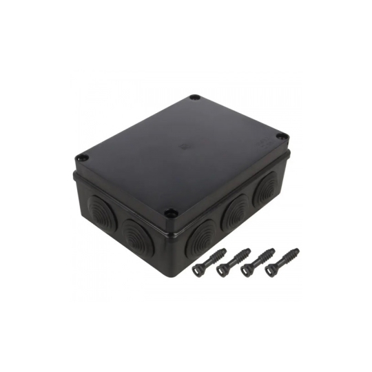 S-BOX 406C Розподільча коробка зовнішня 190х140х70мм, IP55, чорна, Pawbol