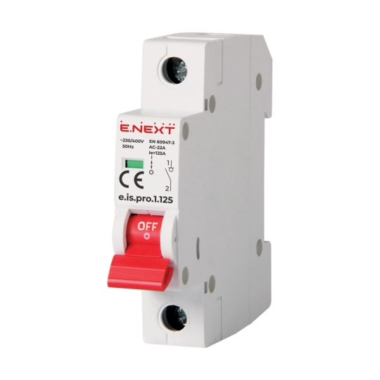 p008008 Вимикач навантаження на DIN-рейку e.is.1.125, 1p, 125А, E.Next