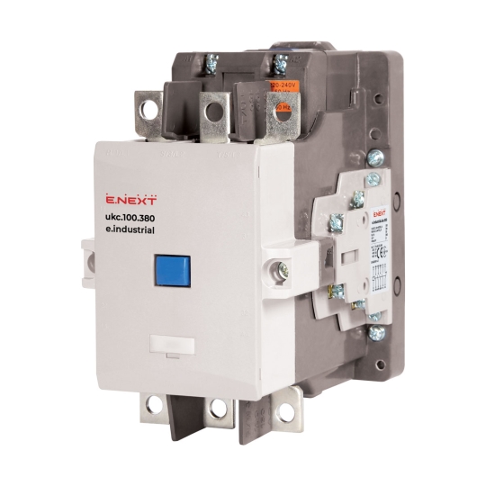 i.0090050 Контактор 100А, 380В, 1no+1nc, e.industrial.ukc.100.380, E.Next