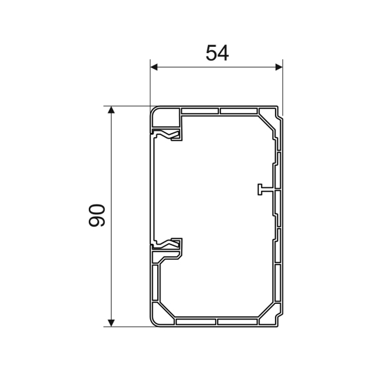 PK 90X55 D_HD Короб парапетний 90х55мм, 2м, білий, Kopos (ціна за 1м)