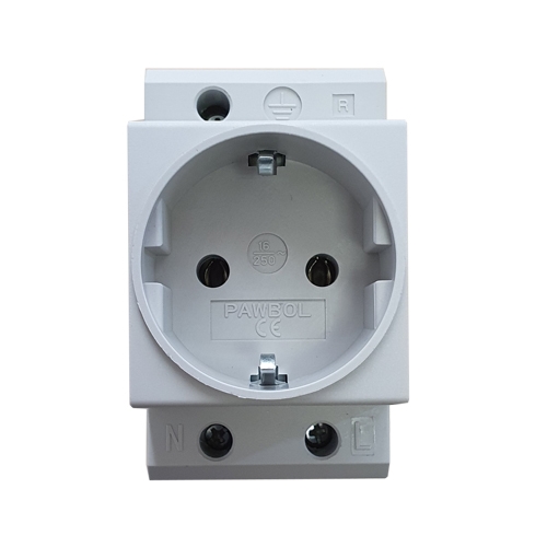 Розетка на DIN-рейку Shuko 16A, 250V, Pawbol