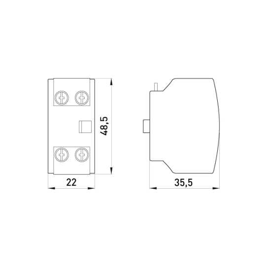 i0140006 Додатковий контакт 1no+1nc для контакторів, e.industrial.au.2.11, E.Next