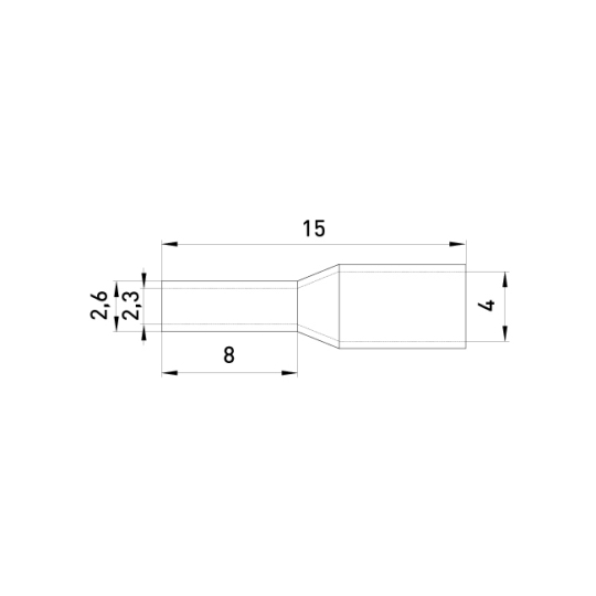 s3036029 Ізольований наконечник втулковий e.terminal.stand.е2508.red, 2,5мм червоний ENEXT (100шт.)
