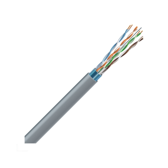 F/UTP 4х2х24AWG Вита пара внутрішня екранована 4х2х0,51мм, Cat5E, мідна, сіра, ЗЗКМ