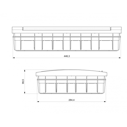 MD9313 Корпус пластиковий 36-м, вбудований Adal Pano