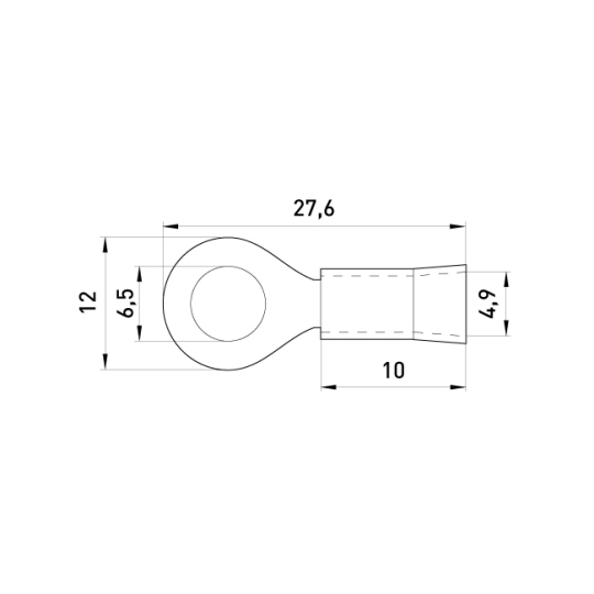 s1036032 Наконечник кільцевий 1.5-2.5 мм², синій, ізол., e.terminal.stand.rv2.2.6.blue, E.Next