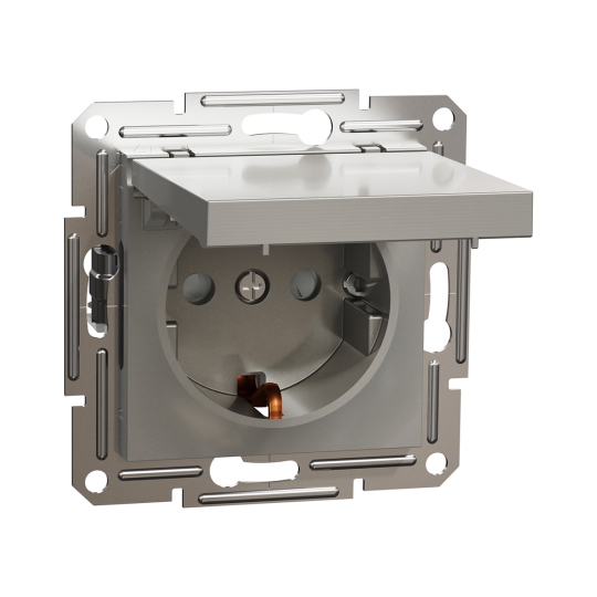 EPH3100169 Розетка з з.к. з кришкою, бронза, ASFORA, Schneider Electric