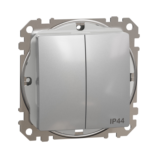 SDD213105 Вимикач 2кл., IP44, алюміній, Sedna Design, Schneider Electric